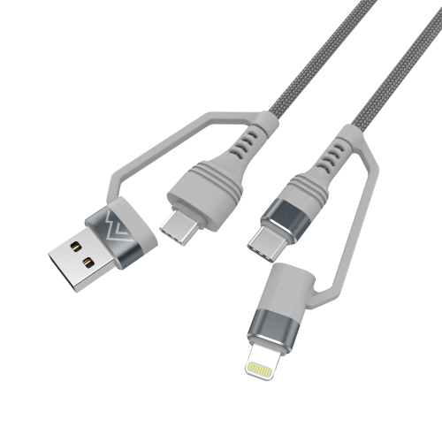 Kabel USB 4w1 USB C - USB A - Lightning 2.0 1m MT128