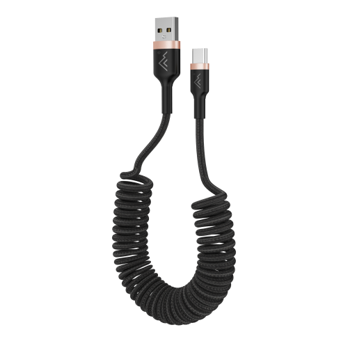 Kabel spiralny USB A - USB C 2.0 1,5m MT130